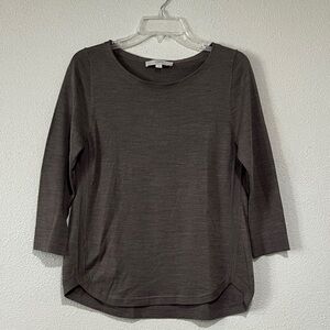 Ann Taylor Loft Charcoal Gray Top